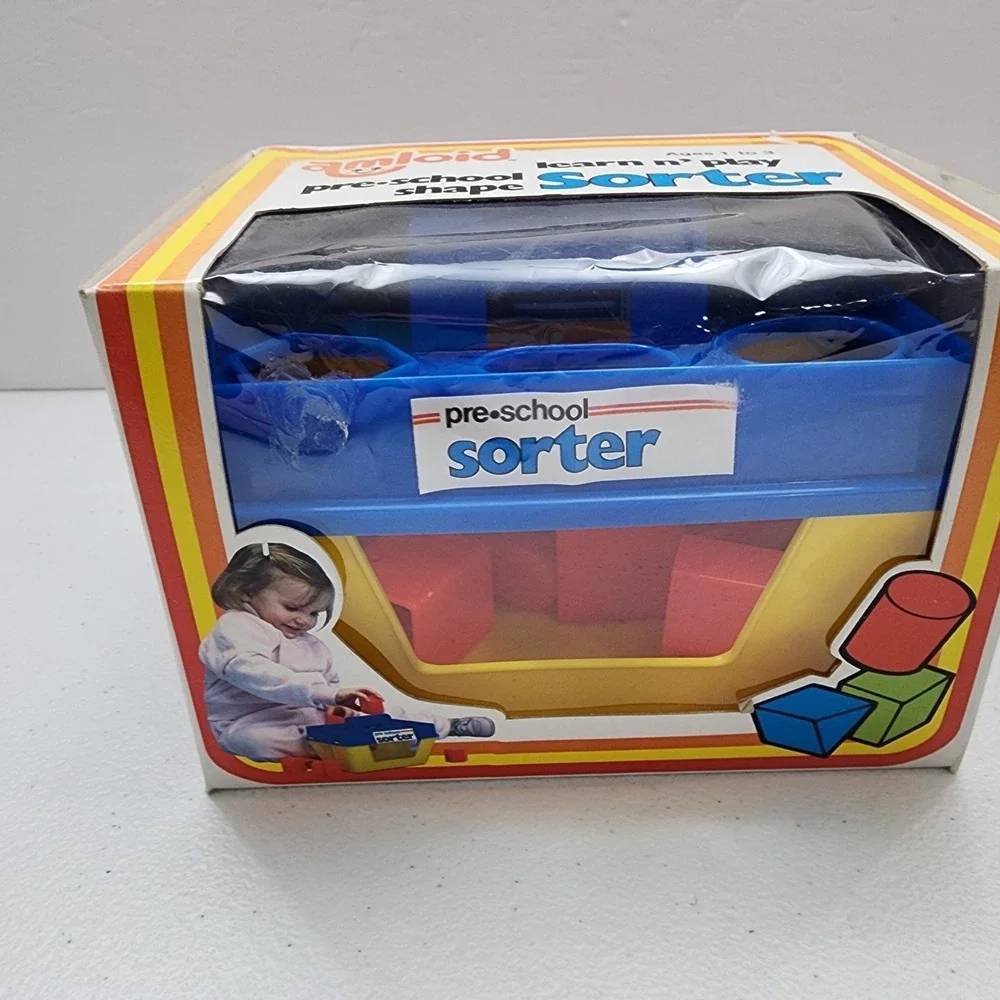 Rare Vintage Amloid Learn N Play Pre-school Shape Sorter Age 1/3 In Box